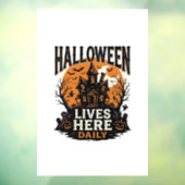 ヴィンテージ ハロウィンTシャツ 幽霊の館 日常 ゴシック ウィンドウサイン (シート3)