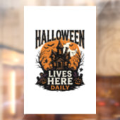 ヴィンテージ ハロウィンTシャツ 幽霊の館 日常 ゴシック ウィンドウサイン (シート2)