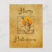 ヴィンテージ ハロウィーンの魔女 ポストカード (正面)