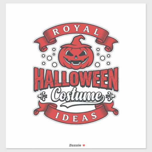ヴィンテージ・ハロウィーン仮装アイデア ベクター デザイン_1 シール (シート)