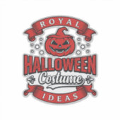 ヴィンテージ・ハロウィーン仮装アイデア ベクター デザイン_1 シール (正面)