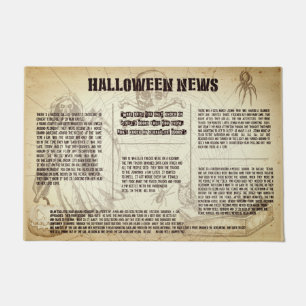 ヴィンテージ ハロウィーン新聞 ドアマット
