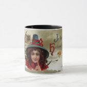 ヴィンテージ ハロウィーン ジョリー魔女 リンガーマグ マグカップ (中央)