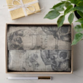 ヴィンテージ ハロウィーン デコパージュ スカル 薄葉紙 (ギフト)