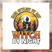 ヴィンテージ・ハロウィーン・デザイナー 夜の魔女美容師 ウィンドウサイン (シート2)