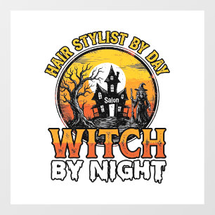 ヴィンテージ・ハロウィーン・デザイナー 夜の魔女美容師 ウィンドウサイン