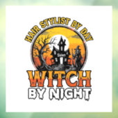 ヴィンテージ・ハロウィーン・デザイナー 夜の魔女美容師 ウィンドウサイン (シート3)