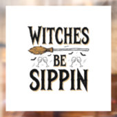 ヴィンテージ・ハロウィーン・ドリンクTシャツ「魔女は飲む」_1 ウィンドウサイン (シート2)