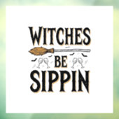 ヴィンテージ・ハロウィーン・ドリンクTシャツ「魔女は飲む」_1 ウィンドウサイン (シート3)