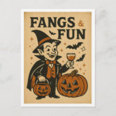 ヴィンテージ・ハロウィーン・ファングと楽しみ ポストカード (正面)