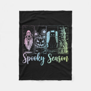 ヴィンテージ・ハロウィーン・ホラー・ゾクシーズン フリースブランケット