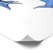 ヴィンテージ ハロウィーン、怖い邪悪なガーゴイルの悪魔 ポスター (角)