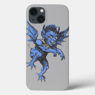 ヴィンテージ ハロウィーン、怖い邪悪なガーゴイルの悪魔 iPhone 13ケース