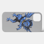 ヴィンテージ ハロウィーン、怖い邪悪なガーゴイルの悪魔 Case-Mate iPhoneケース (裏面 (横))