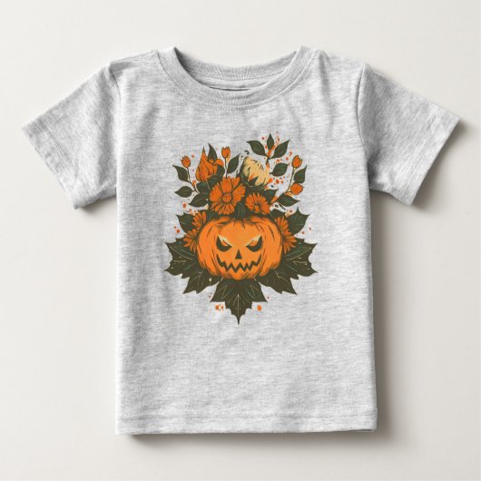 ヴィンテージ/ハロウィーン/秋/カボチャ ベビーTシャツ (正面)
