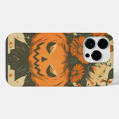 ヴィンテージ/ハロウィーン/秋/カボチャ iPhoneケース (裏面横)