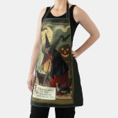 ヴィンテージ ハロウィーン 魔女の魔法の鍋 エプロン (インサイチュ)