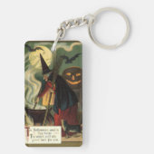 ヴィンテージ ハロウィーン 魔女の魔法の鍋 キーホルダー (裏面)