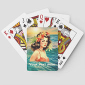 ヴィンテージ ハワイアン レディー 追加テキスト ジャンボ ポーカー トランプ (裏面)