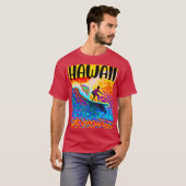 ヴィンテージ ハワイ サーフィン ラベル 7 Tシャツ (正面フル)