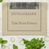 ヴィンテージ・ハンガリー人の大豆ベージュ キッチンタオル (折り畳み)