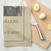 ヴィンテージ・ハンガリー人の大豆ベージュ キッチンタオル (四つ折り)