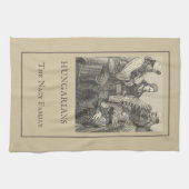 ヴィンテージ・ハンガリー人の大豆ベージュ キッチンタオル (横)