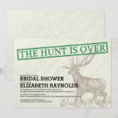ヴィンテージ ハント・イズ・オーバー ブライダルシャワー インビテーション (正面/裏面)