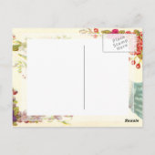 ヴィンテージ ハンド・オブ・ラブ サンクス ウィズ フラワーズ ポストカード (裏面)