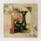 ヴィンテージ·ハンド·クランク·裁縫·マシンと概念 ジグソーパズル (横)