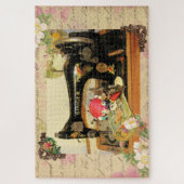 ヴィンテージ·ハンド·クランク·裁縫·マシンと概念 ジグソーパズル (縦)