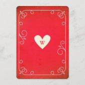 ヴィンテージ ハートのエース ウェディング メニュー (裏面)