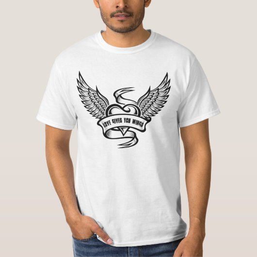 ヴィンテージ ハートウィング Tシャツ (正面)