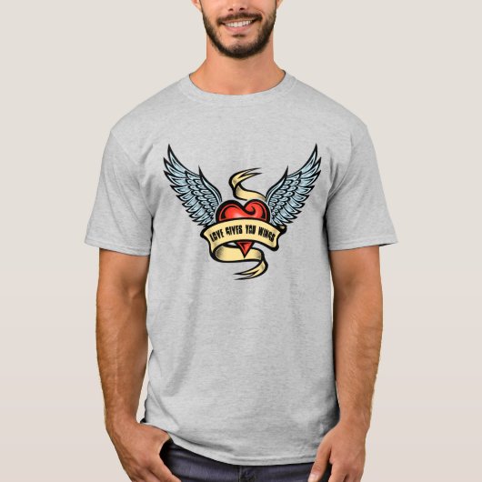 ヴィンテージ ハートウィング Tシャツ (正面)