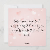 ヴィンテージ ハートマークと手書き文字コールigraphy  シーズンカード (裏面)