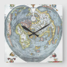 ヴィンテージ ハート型 アンティーク世界地図 ペーター・アピアン