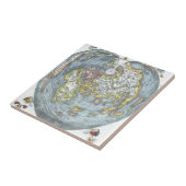 ヴィンテージ ハート型 アンティーク 世界地図 ペーター アピアン タイル (側面)