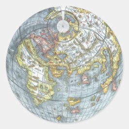 ヴィンテージ ハート型 世界地図 ピーター・アピアヌス ラウンドシール