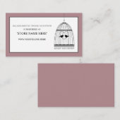 ヴィンテージ ハート 鳥かご ベビーシャワー ギフト レジストリー エンクロージャーカード (正面/裏面)