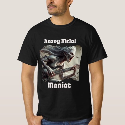 ヴィンテージ・ハードロック・ギタリスト Tシャツ (正面)