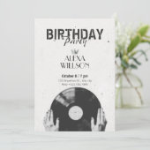 ヴィンテージ ハーフトーン ミュージック 招待状 (スタンド正面)