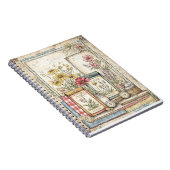 ヴィンテージ ハーブ＆スパイス ファーム パターン ノートブック (右側)