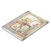 ヴィンテージ ハーブ＆スパイス ファーム パターン ノートブック (左側)