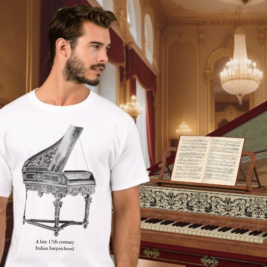 ヴィンテージ・ハープシコード 楽器 音楽好き Tシャツ