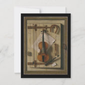 ヴィンテージ·バイオリンエレガント音楽のリサイタル招待状 招待状 (正面)