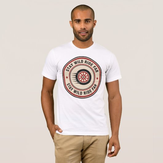 ヴィンテージ バイカー ロード モーション Tシャツ (正面フル)