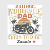 ヴィンテージ バイク おやじ 天性のライダー シール (シート)