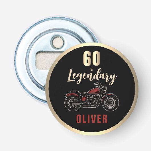 ヴィンテージ バイク 60歳の誕生日 バイクパーティー 栓抜き (正面)