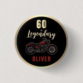 ヴィンテージ バイク 60歳の誕生日 バイクパーティー 缶バッジ (正面)