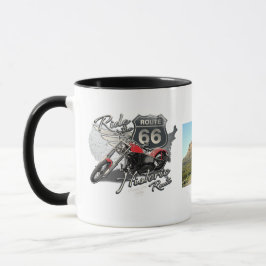 ヴィンテージ バイク Route 66 をカスタマイズ マグカップ
